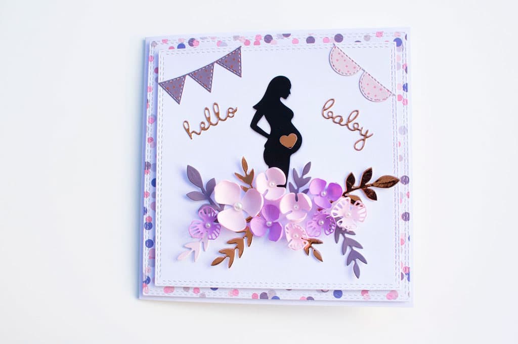 Kartka na baby shower Pink