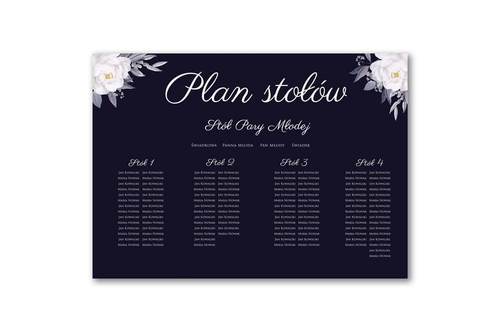 Plan stołów Dark&White